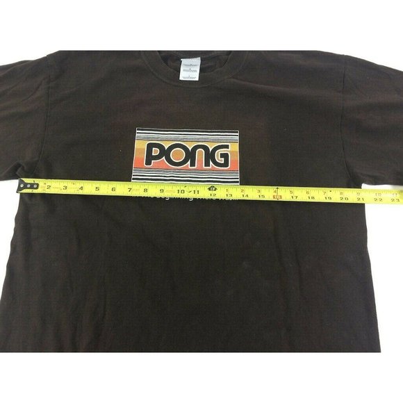 Pong In The Beginning There Was.. Atari Retro Video Game Tennis T Shirt Size M - Picture 4 of 4